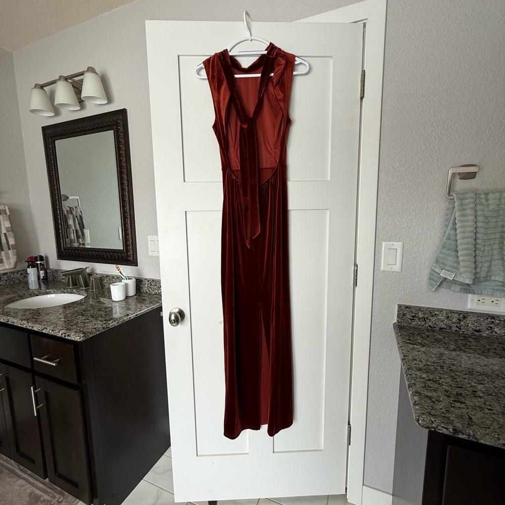 Lulu's Velvet Scarlet Dress